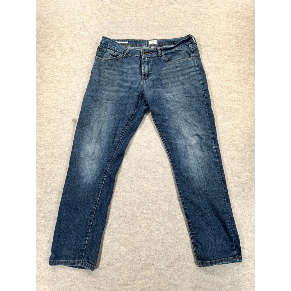 Weatherproof Vintage Slim Straight Jeans Mens 32x30 Blue Denim Mid Rise Stretch